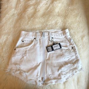LF Jean Skirt White